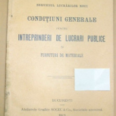 Caile Ferate Romane-CONDITIUNI - lucrari publice-1913