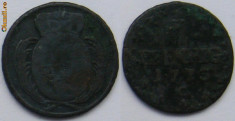 Saxony 1 pfennig 1773 C foto