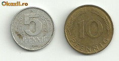 Monede 5 si 10 phennig GERMANIA foto