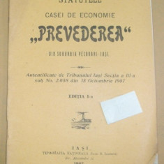 Statut-Casa Economie-PREVEDERA-Pacurari-Iasi-1907