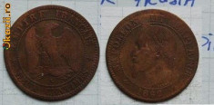 2 centimes 1862 Napoleon foto