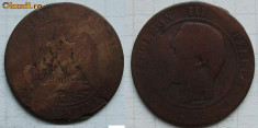 17. 10 centimes 1856 Napoleon Franta foto