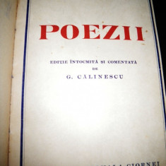 M. Eminescu, Poezii, editie de G Calinescu