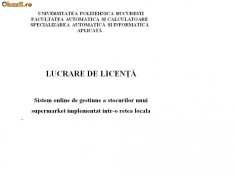 Vand lucrare de licenta automatica si calculatoare foto