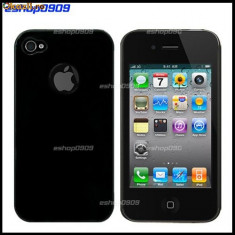 Carcasa husa protectie neagra rigida Apple Iphone 4G OS 4 + folie protectie ecran foto