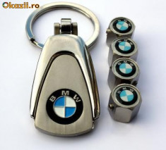 Breloc BMW si 4 capacele ventil inox seria 1 2 3 4 5 6 x - expediere gratuita Posta - sell by Phonica foto