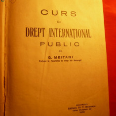 G.MEITANI - Curs de Drept International Public - 1930