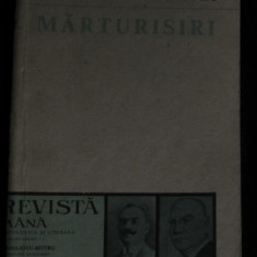 C Radulescu-Motru Marturisiri Ed. Minerva 1990