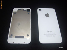 Carcasa Spate capac baterie din sticla pentru Iphone 4 4G original , ALB , cu logo, Nou tipla foto