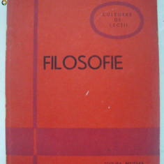 Filosofie - Culegere de lectii