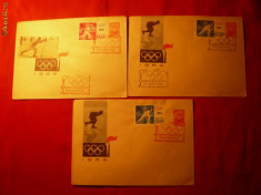 3 Plicuri- Olimpiada Innsbruck 1964 ,cu stamp.speciale URSS foto