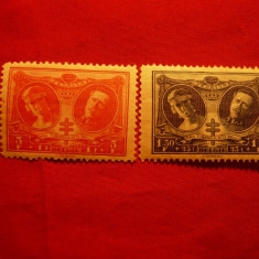 Serie- Familia Regala Belgiana 1926 , 2 val. cu sarniera Belgia