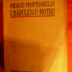 OMAGIU Profesorului C.RADULESCU MOTRU - 1932