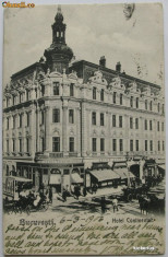 Bucuresti 1906 - Hotel Continental - animata foto