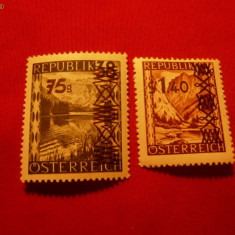 Serie- Uzuale cu supratipar -Vederi 1947 Austria ,2 valori
