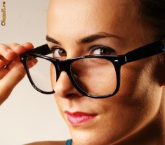 Ochelari WAYFARER Geek Ray Ban - lentile transparente - SUPER TARI foto