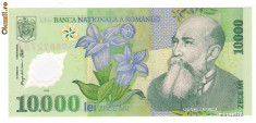 Bancnota 10000 lei polymer Romania 2000 UNC necirculata foto