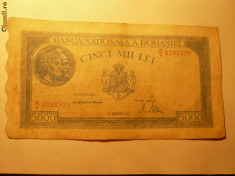 Bancnota 5000 Lei 1944 ,Mihai I , cal. medie foto