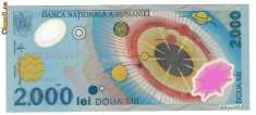 Bancnota 2000 lei Romania 1999 cu eclipsa UNC necirculata foto
