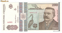 Bancnota 200 lei Romania 1992 UNC necirculata foto