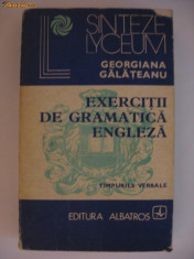 GEORGIANA GALATEANU - EXERCITII DE GRAMATICA ENGLEZA foto