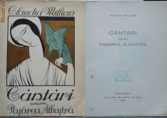 Claudia Millian , Cantari pentru Pasarea Albastra , 1922 , editia 1 foto