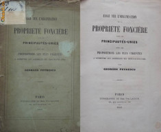 Organizarea proprietatii funciare in Principatele Unite , Paris , 1859 foto