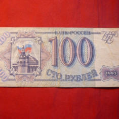 Bancnota 100 Ruble 1993 RUSIA ,cal.medie