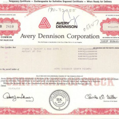 217 Actiuni SUA -Avery Dennison Corporation -seria AD 7810