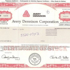 215 Actiuni SUA -Avery Dennison Corporation -seria AD 8489