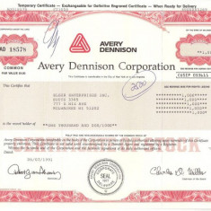 213 Actiuni SUA -Avery Dennison Corporation -seria AD 18578