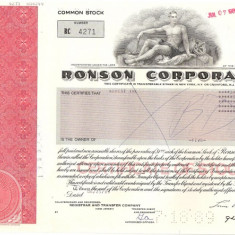 350 Actiuni -RONSON CORPORATION -seria RC 4271