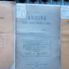 Arhiva , Organul Societatii Literare , 3 nr. , 1906 , autograf A. D. Xenopol