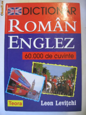 LEON LEVITCHI - DICTIONAR ROMAN-ENGLEZ 60.000 CUVINTE {2005} foto