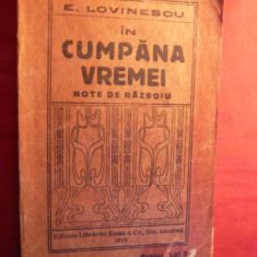 E. LOVINESCU - IN CUMPANA VREMII - Prima Editie1919