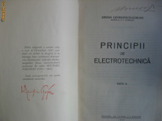ST. GEORGESCU-GORJAN - PRINCIPII DE ELECTROTEHNICA {1939} foto