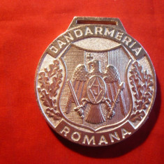 Medalie -Centenarul Jandarmeriei Romane ,aluminiu,d=6cm