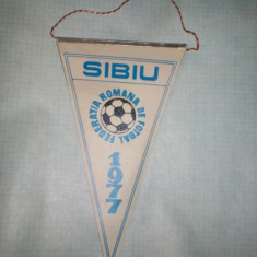 19 Fanion - SIBIU-FEDERATIA ROMANA DE FOTBAL -1977