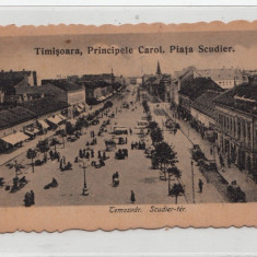 B11360 Timisoara Piata Scudier circulata 1923