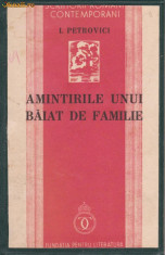 Ion Petrovici / Amintirile unui baiat de familie (editie 1938) foto