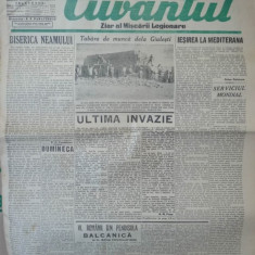 Cuvantul , ziar al miscarii legionare , 20 ianuarie 1941 , 2