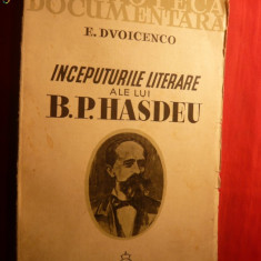 E. Dvoicenco - Inceputurile Literare ale lui B.P.HASDEU- 1936