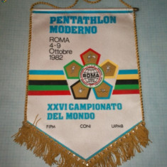 161 Fanion -Campionatul Mondial de Pentatlon -Roma 1982