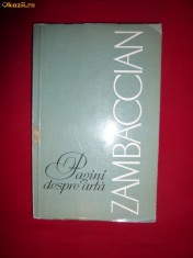 ZAMBACCIAN - Pagini despre Arta -M.Mihalache