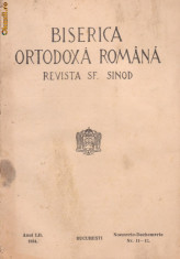 Revista Biserica Ortodoxa Romana - nr.11-12/1934 foto
