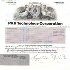 485 Actiuni - PAR Technology Corporation -seria N 11841