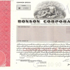 474 Actiuni - RONSON CORPORATION -seria RC 1560