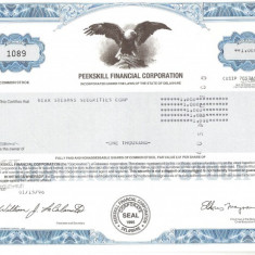 541 Actiuni -Peekskill Financial Corporation -seria P 1089