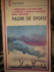 Pagini de epopee - I. Agarbiceanu, O. Goga, Eugen Lovinescu, Corneliu Modovan, foto