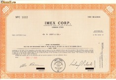 650 Actiuni -IMEX CORP. -seria C 1022